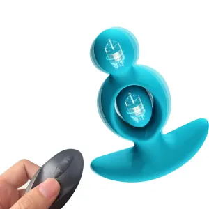 Pagoda Anal Beaded Vibrating Butt Plug with Remote Control