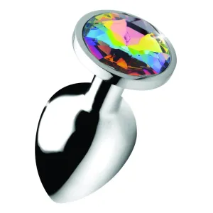 Rainbow Prism Gem Anal Plug - Large